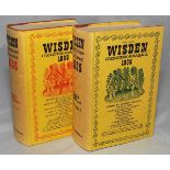 Wisden Cricketers' Almanack 1965 & 1966. Original hardbacks with dustwrapper. Some age toning,