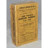 Wisden Cricketers' Almanack 1915. 52nd edition. Original paper wrappers. Some general wear to