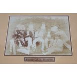 Surrey C.C.C. c1892. Early official sepia photograph of the Surrey team seated and standing in