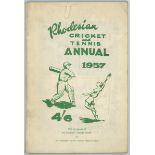 'Rhodesian Cricket and Tennis Annual 1957', Edited by Denis R. Hayer. 1957. Only year of
