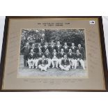 Australian tour of England 1938. Large and impressive official mono team photograph of the