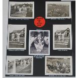 Derbyshire v Lancashire 1931. A good selection of six mono candid photographs taken at the drawn