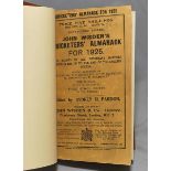 Wisden Cricketers' Almanack 1925. 62nd edition. Original paper wrappers, bound in light brown boards