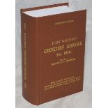 Wisden Cricketers' Almanack 1934. Willows hardback reprint (2010) with gilt lettering. Limited