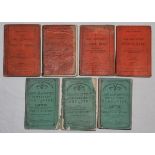 James Lillywhite's Cricket Annual 1876, 1879, 1880, 1884, 1887-1896, 1898-1900. Original red/