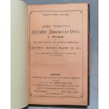 Wisden Cricketers' Almanack 1884. 21st edition. Handsomely half bound in red leather, with