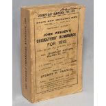 Wisden Cricketers' Almanack 1912. 49th edition. Original paper wrappers. Replacement spine paper.