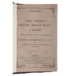 Wisden Cricketers' Almanack 1872. 9th edition. Handsomely half bound in red leather, with original