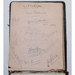 County autographs 1923. Autograph album comprising pages signed by county teams to pages, the