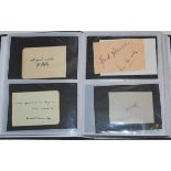 International cricketers' signatures 1920s onwards. Blue album comprising approx. two hundred and
