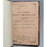 Wisden Cricketers' Almanack 1876. 13th edition. Handsomely half bound in red leather, with