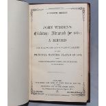 Wisden Cricketers' Almanack 1874. 11th edition. Handsomely half bound in red leather, lacking