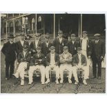 Gentlemen v Players 1919. Two original official mono photographs of each team taken in front of