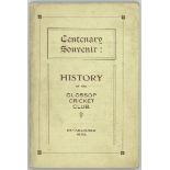 'Centenary Souvenir: History of the Glossop Cricket Club. Established 1833'. Harry Stapley and H.