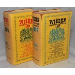 Wisden Cricketers' Almanack 1967 & 1968. Original hardbacks with dustwrapper. Some age toning,