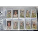 Cricket cigarette cards 1920s/1930s. Green album comprising complete sets of Player's 'Cricketers