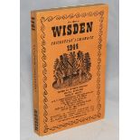 Wisden Cricketers' Almanacks 1944. 81st Edition. Original limp cloth covers. Only 5600 paper