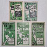 Athletic News Football Annuals. The rare Wartime issued for seasons 1941/42, 1942/43, 1943/44,