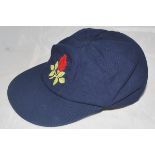 Peter Martin. Lancashire & England 1989-2004. Lancashire 2nd XI navy blue cloth cricket cap worn
