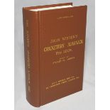 Wisden Cricketers' Almanack 1908. Willows hardback reprint (2000) in dark brown boards with gilt