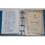 Signed cricket menus 1966-2007. Blue album comprising twenty five signed menus for benefits,