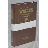 Wisden Cricketers' Almanack 1944. Willows hardback reprint (2000) with gilt lettering. Limited