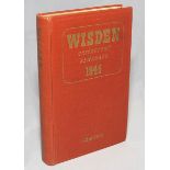 Wisden Cricketers' Almanack 1945. 82nd edition. Original hardback. Only 1500 hardback copies were