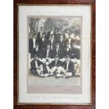 Australia tour of England 1909. Rare and magnificent very large official sepia photograph of the