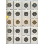 'Sir Donald Bradman' commemorative coins. Sixteen 'Sir Donald Bradman 1908-2001' 20c coins issued in