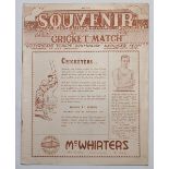 Australia. 'Souvenir of Cricket Match'. Official programme for the match Queensland v Australian
