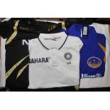 India Test and Premier League (IPL) cricket shirts 2000s. White short sleeve India Test shirt with