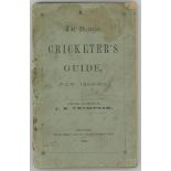 'The Victorian Cricketer's Guide for 1859-60'. Compiled and edited by J.B. Thompson. Sands, Kenny