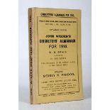 Wisden Cricketers' Almanack 1916. 53rd edition. Original paper wrappers. Very minor wear and age