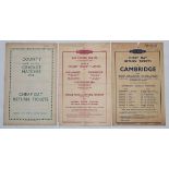 Railway handbills 1938-1954. Six advertising handbills and pamphlets issued by railway companies for