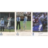 Signed cricket trade cards. Eighteen TCCB/ECB/Classic Cricket cards each signed by the featured