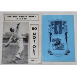 'Eighty Not Out. The Bill Whitty Story'. Les R. Hill. Mount Gambia, South Australia 1966. Signed