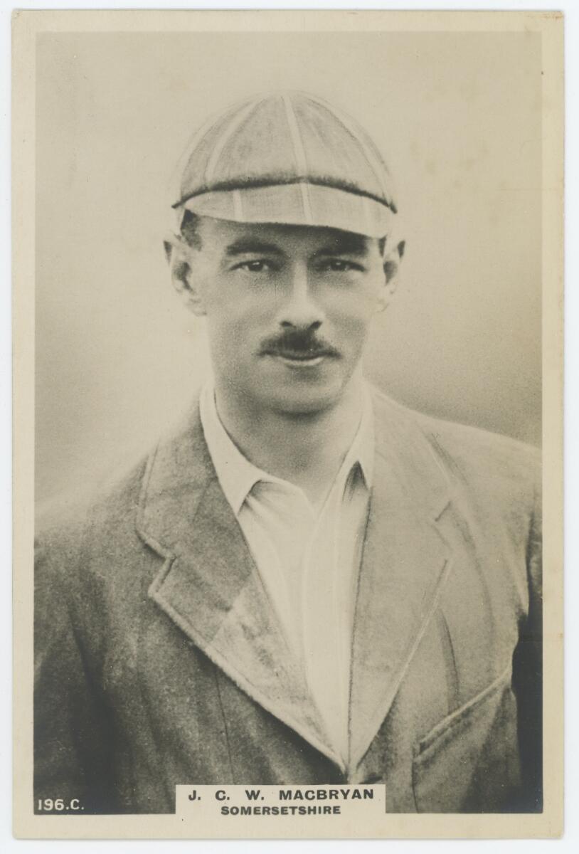 John Crawford William 'Jack' MacBryan. Somerset, Cambridge University & England 1911-1936.