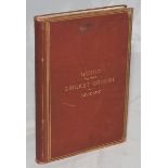 'Guide to the Cricket Ground'. George H. Selkirk. London 1867. Original brown boards with gilt title