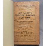 Wisden Cricketers' Almanack 1898. 35th edition. Original paper wrappers, bound in dark brown