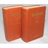 Wisden Cricketers' Almanack 1952 and 1953. Original hardbacks. The 1952 edition with minor crease to