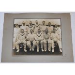 Yorkshire C.C.C. 1933. Large original sepia photograph by Albert Wilkes & Co, West Bromwich, of