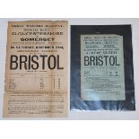 Rugby in Gloucestershire and Bristol 1911. Original 'Great Western Railways' printed poster