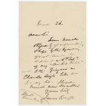 James Pycroft. Oxford University 1836-1838. Handwritten one page letter with blind embossed emblem