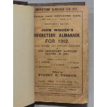 Wisden Cricketers' Almanack 1912. 49th edition. Bound in dark brown boards, with original paper