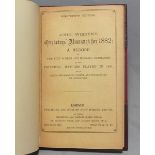 Wisden Cricketers' Almanack 1882. 19th edition. Handsomely half bound in red leather, with