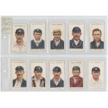 Cigarette cards 1908 onwards. A good collection of cigarette and trade cards covering cricket and