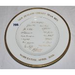 New Zealand 1973. Royal Worcester bone china plate produced by the factory to commemorate the New