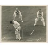 Surrey v Yorkshire. 1963-1965. A good selection of original mono press photographs from matches