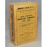 Wisden Cricketers' Almanack 1914. 51st edition. Original paper wrappers. Some professional
