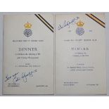 Alexander Colin David Ingleby-Mackenzie. Hampshire 1951-1965. Two official menus for dinners given
